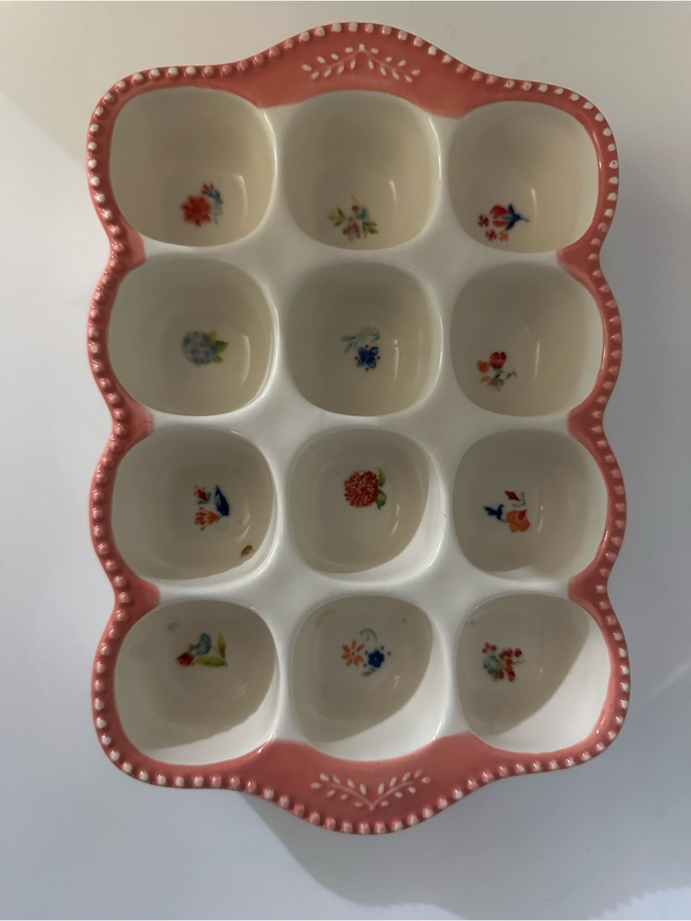 The Pioneer Woman white ceramic egg dish